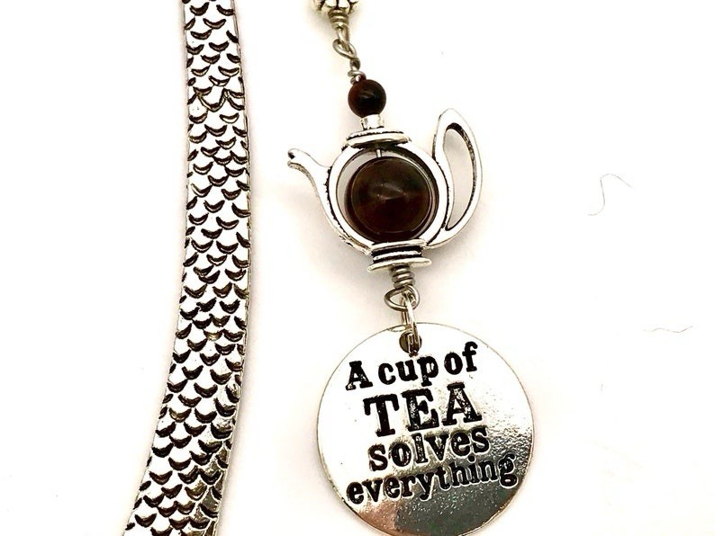 Tea Drinker Bookmark Dragon Shepherd Hook Bookmark: Cup of Tea Solves Everything