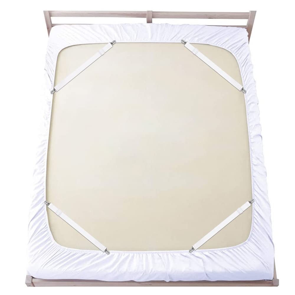 Bed Sheet Straps, Sopito Adjustable Elastic Fitted Sheet Corner Holders Strap...
