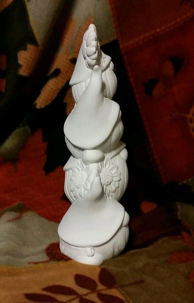 Ceramic Bisque~~~ Ready to Paint~~~ Sunflowers and Gnome Stack