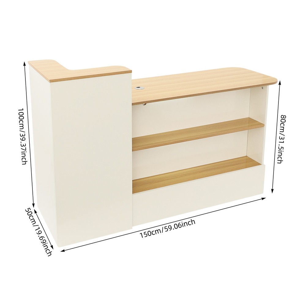 Modern Reception Desk, Reception Desk, Reception Desk with a Lockable Drawer