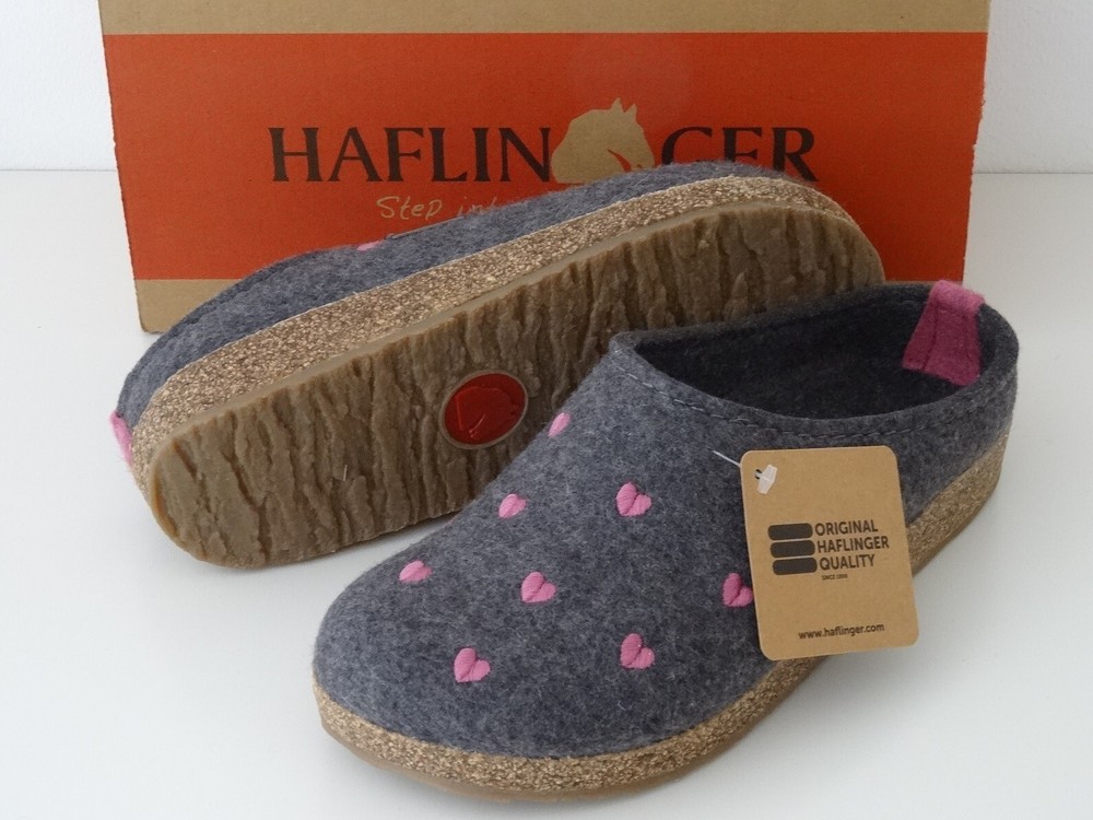 HAFLINGER GRIZZLY CUORICINI 39/L 8 New! Anthracite