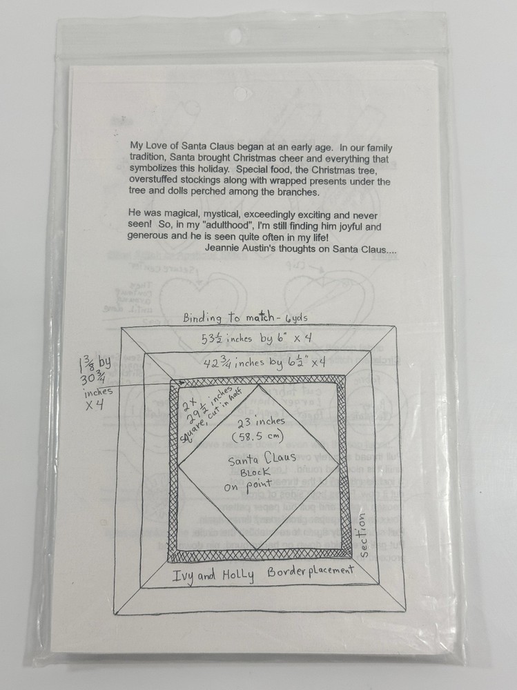 Santa Claus Applique Pattern