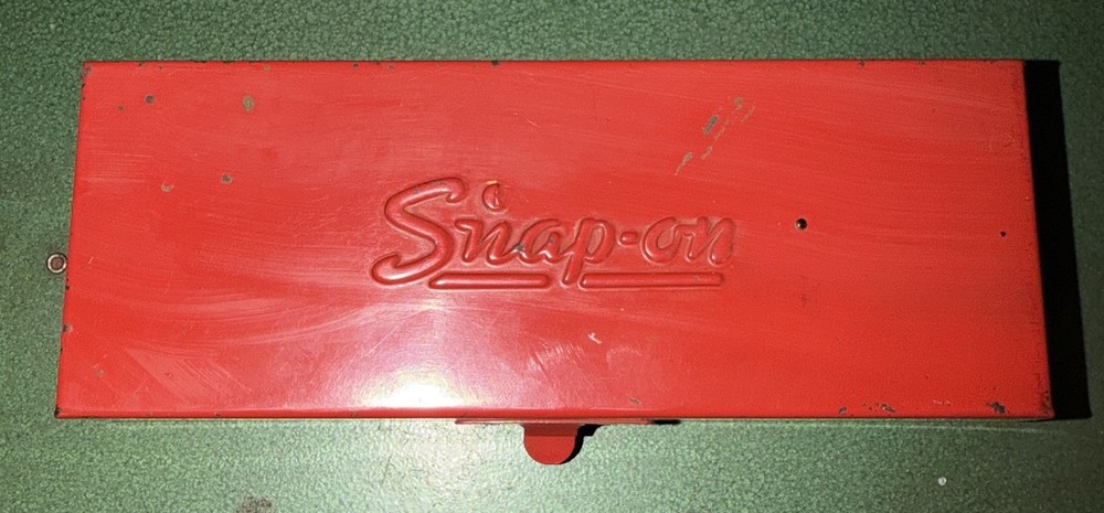 Snap On Empty Red Tin Vintage USA