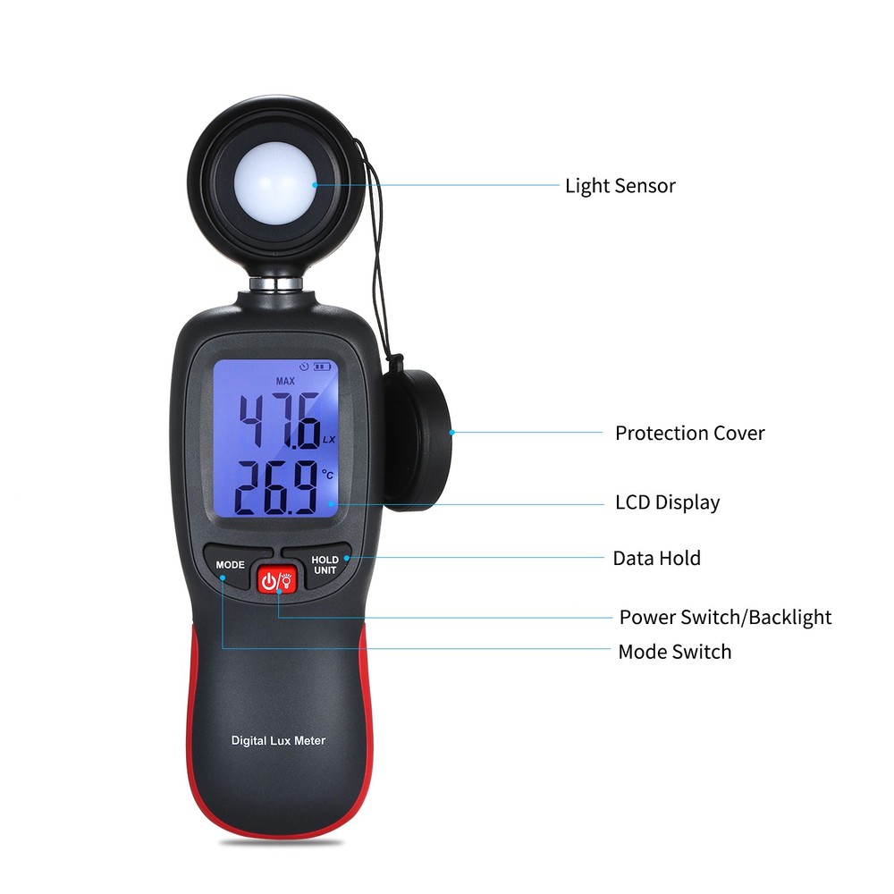 Digital Meter LCD Display Handheld Illuminometer Mini Luminometer WDNN