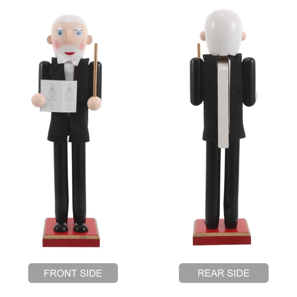 Nutcracker Professor Ornament Shelf Decor Decorative Black Nutcrackers