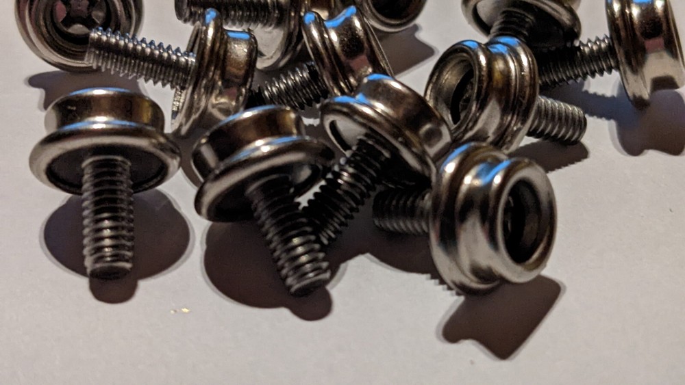 15- 3/8" SNAP STUD SS MACHINE 8-32 for CONVERTIBLE TOP, BOOT w/ Locking Nut