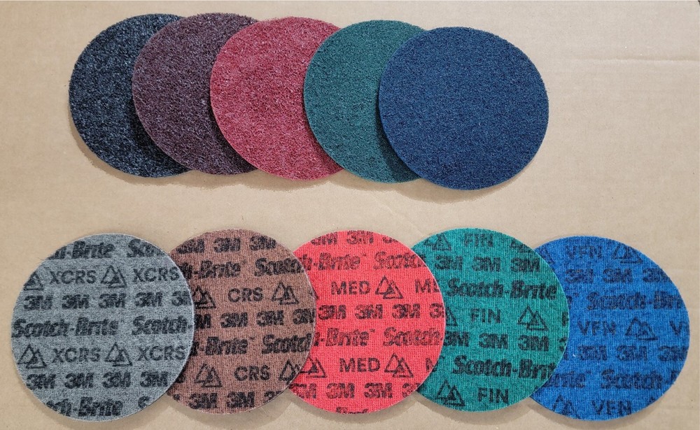 Scotch-Brite 6” Surface Conditioning Disc Sample Pack VF Fine Medium Coarse XC