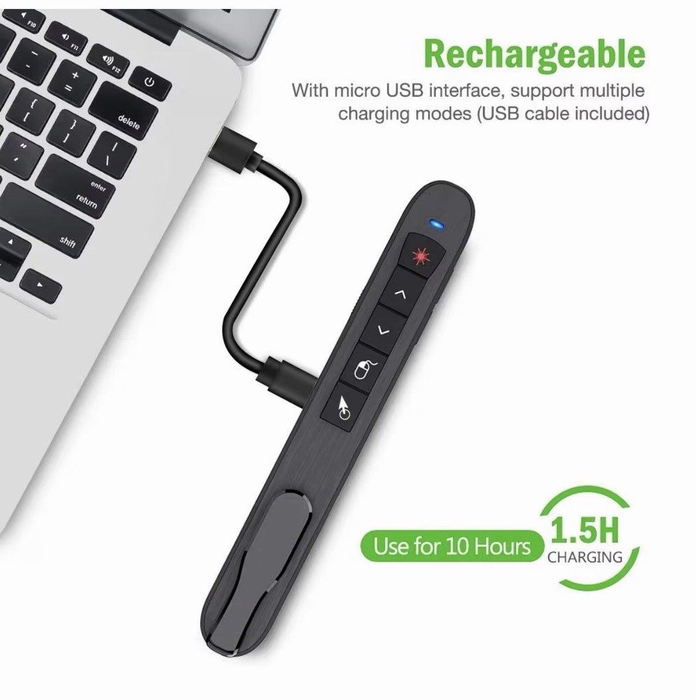 Presentation Clicker Hyperlink Volume Control Wireless Presenter Powerpoint C