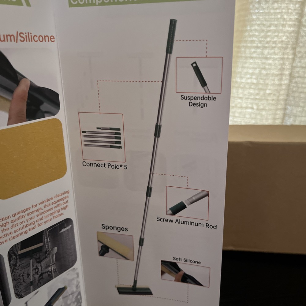 Squeegee with a adjustable 5 foot pole