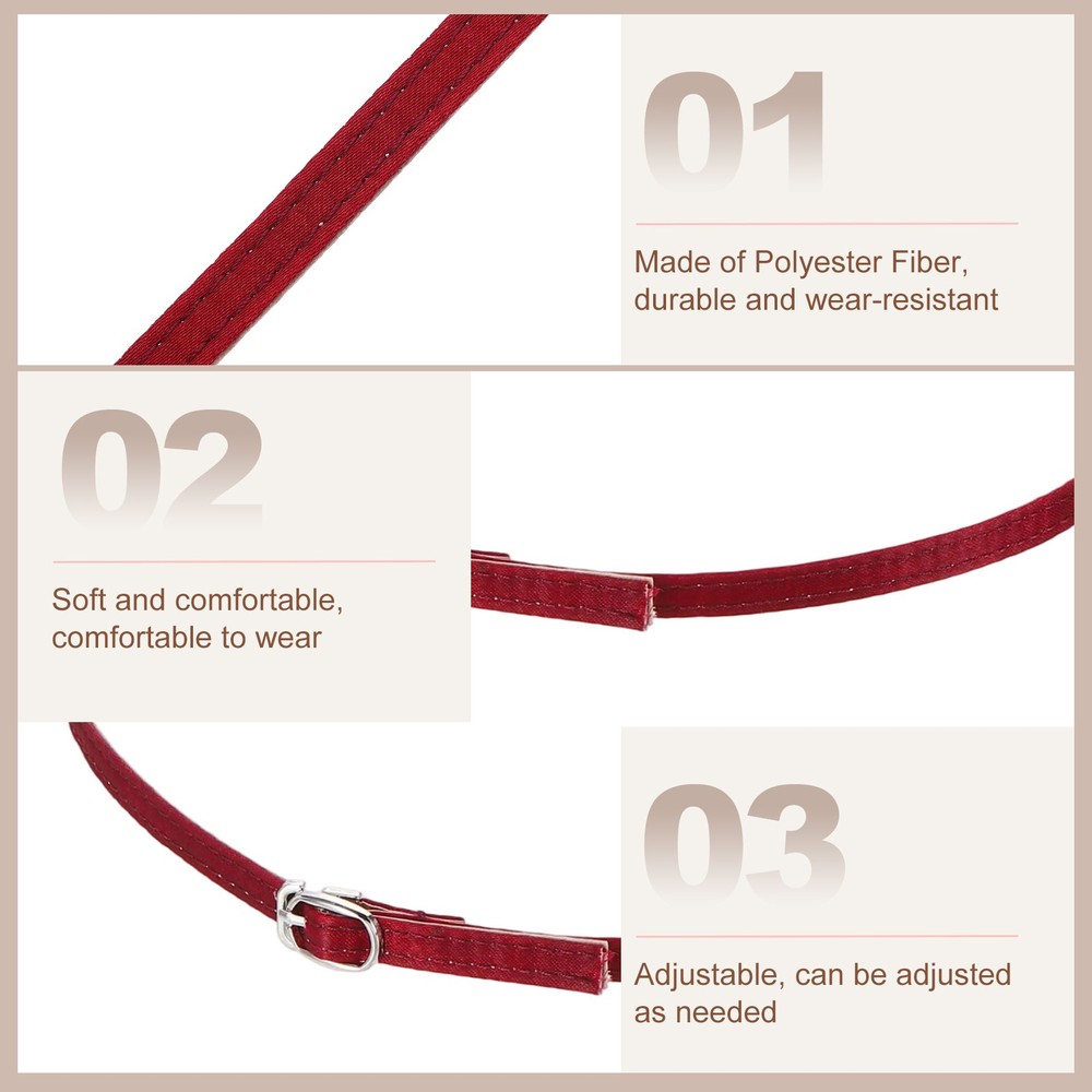 1 Pair Replacement Ankle Strap for Heels Shoe Bands Silk Wine Red