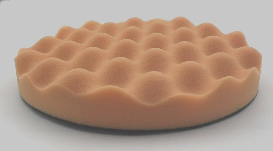6 Inch Foam Compounding Buffing Pad, Single Sided, Flat Back, Hook and Loop Fast