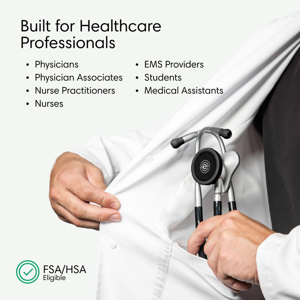 CORE 500™ Digital Stethoscope — 40X Amplification, Active Noise Cancellation, 3-