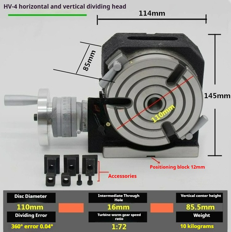 Indexing Milling Machine Rotary Indexing Head Manual Simple Rotary Table