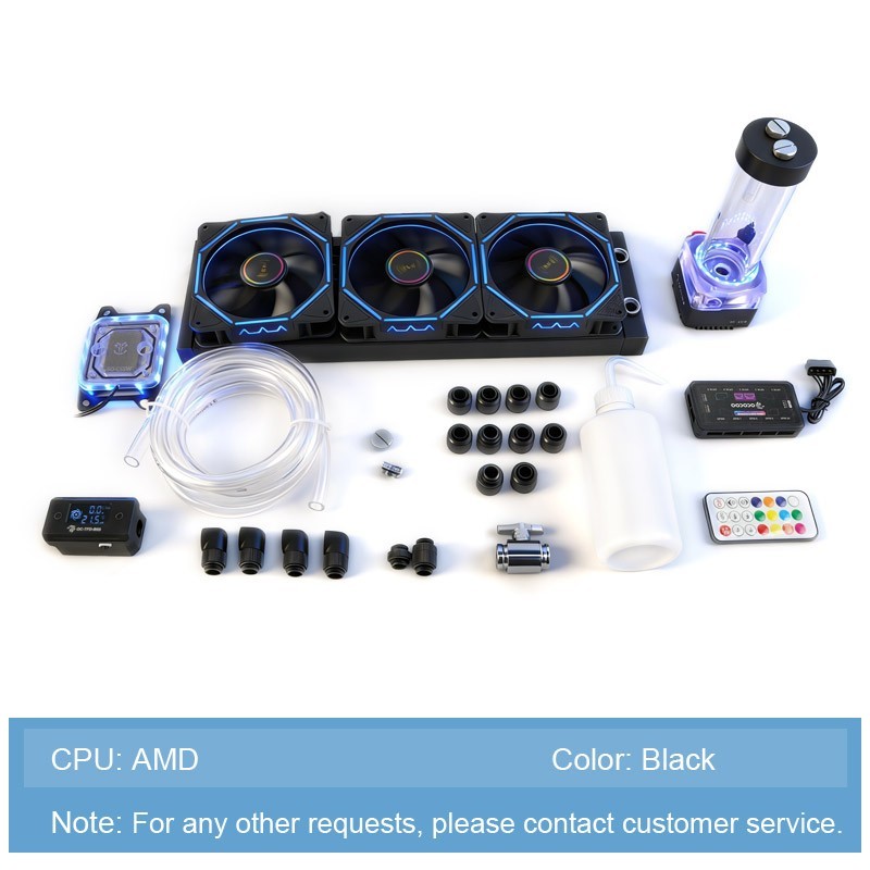 OCOCOO AMD/Intel/2011 All-in-One Liquid Cooling System Hose Kit PC Kit