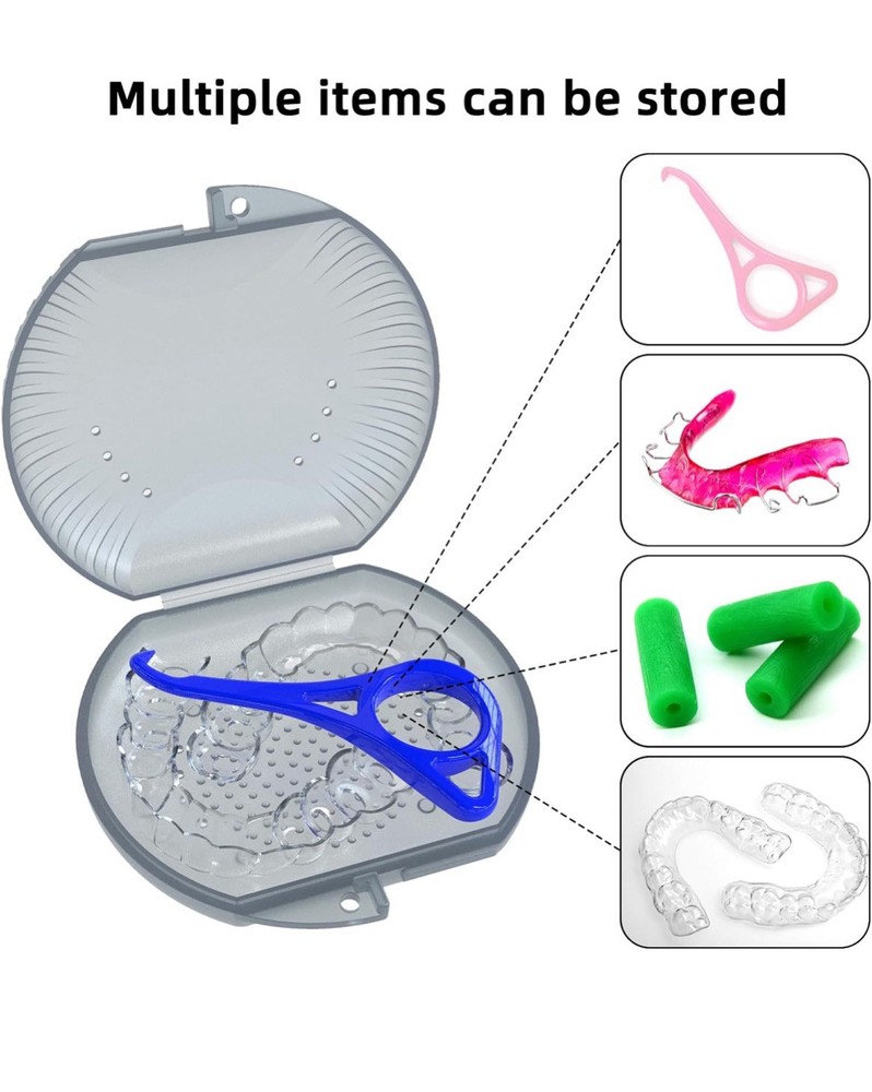 Aligner Retainer Case Braces Storage Orthodontic Box Gray