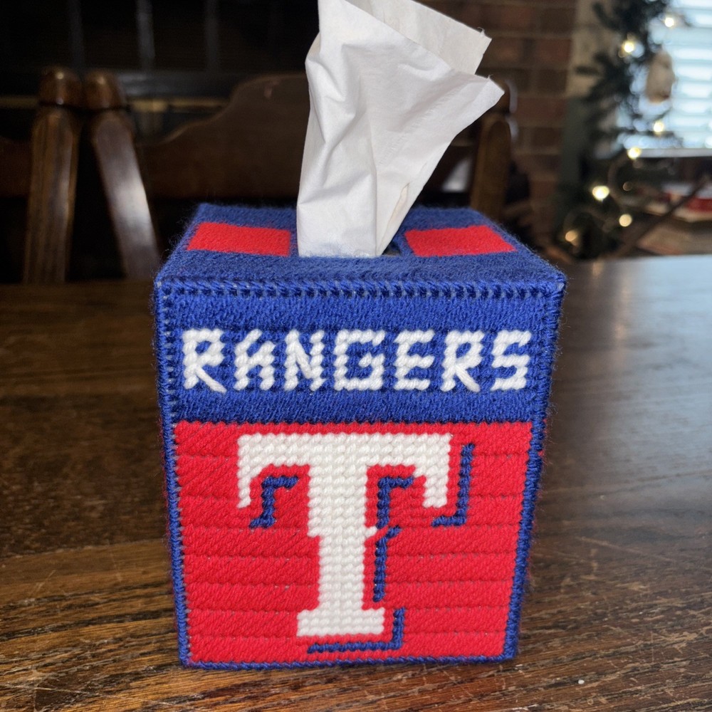 Texas Rangers Tissue Box Cover Handmade