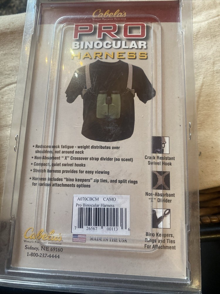 Pro binocular harness new in the package Cabela’s