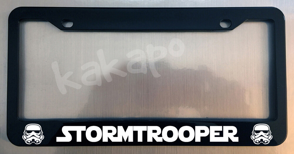 Stormtrooper Star Wars Glossy Black License Plate Frame