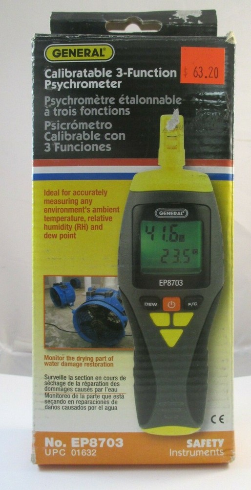 General EP8703 Calibratable 3-Function Psychrometer - NEW IN BOX!!