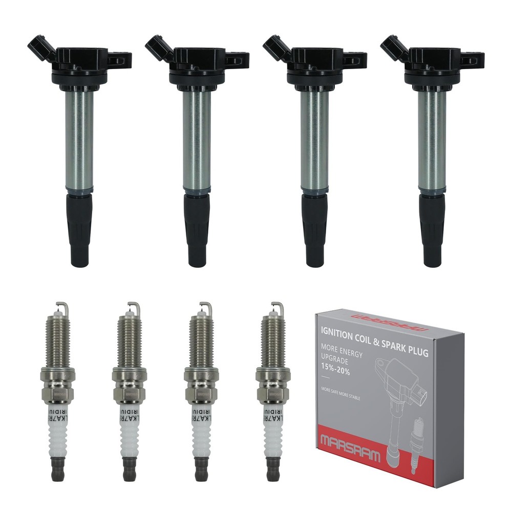 Marsram Ignition Coil Pack UF596 and Double Iridium Spark Plug 4912 Compatibl...