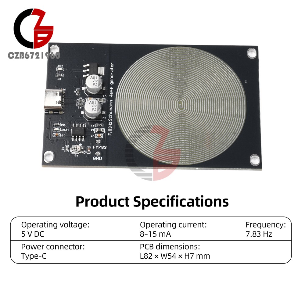 DC 5V 7.83Hz Schumann Wave Generator Ultra Low Frequency Pulse Generator Type-C