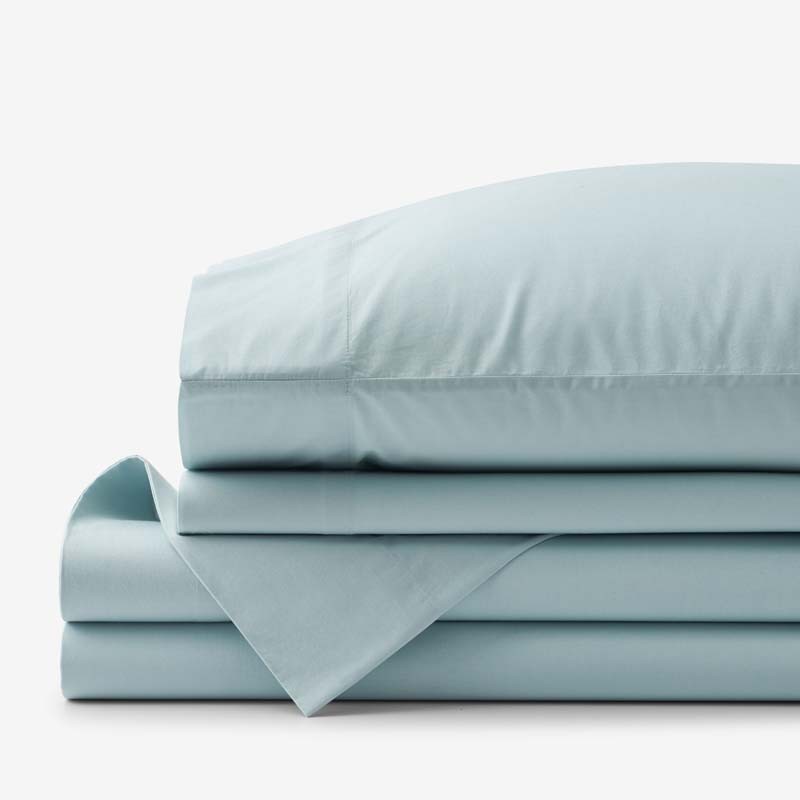 Solid Garment Washed Cotton Percale Bed Sheet Set-TheCompanyStore|62827