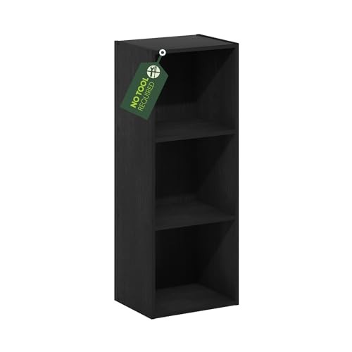 Pasir 3-Tier No Tool Assembly Open Shelf Bookcase 3-Tier Cube No Tool Blackwood