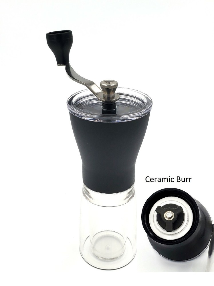 Small Manual Coffee Grinder Beans Nuts Adjustable Conical Ceramic Burr Spice