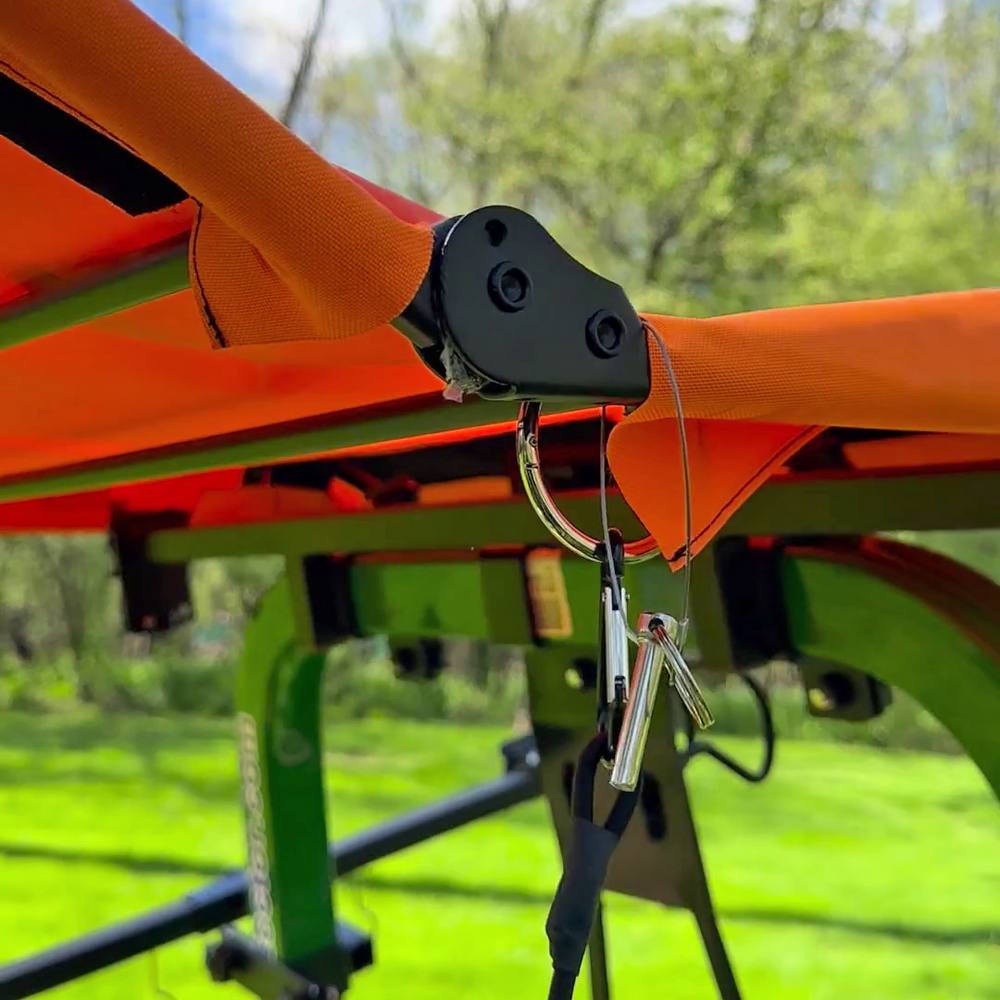 Tractor Canopy kit for ROPS, Foldable waterproof + Mounting brackets - Teal