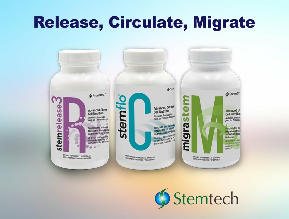 StemRCM by Stemtech Research Advanced Stem Cell - Stemrelease 3 + StemFlo + 💪