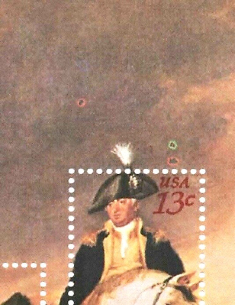 US 1976 , 3 Spots Above Stamp , EFO ,ERROR