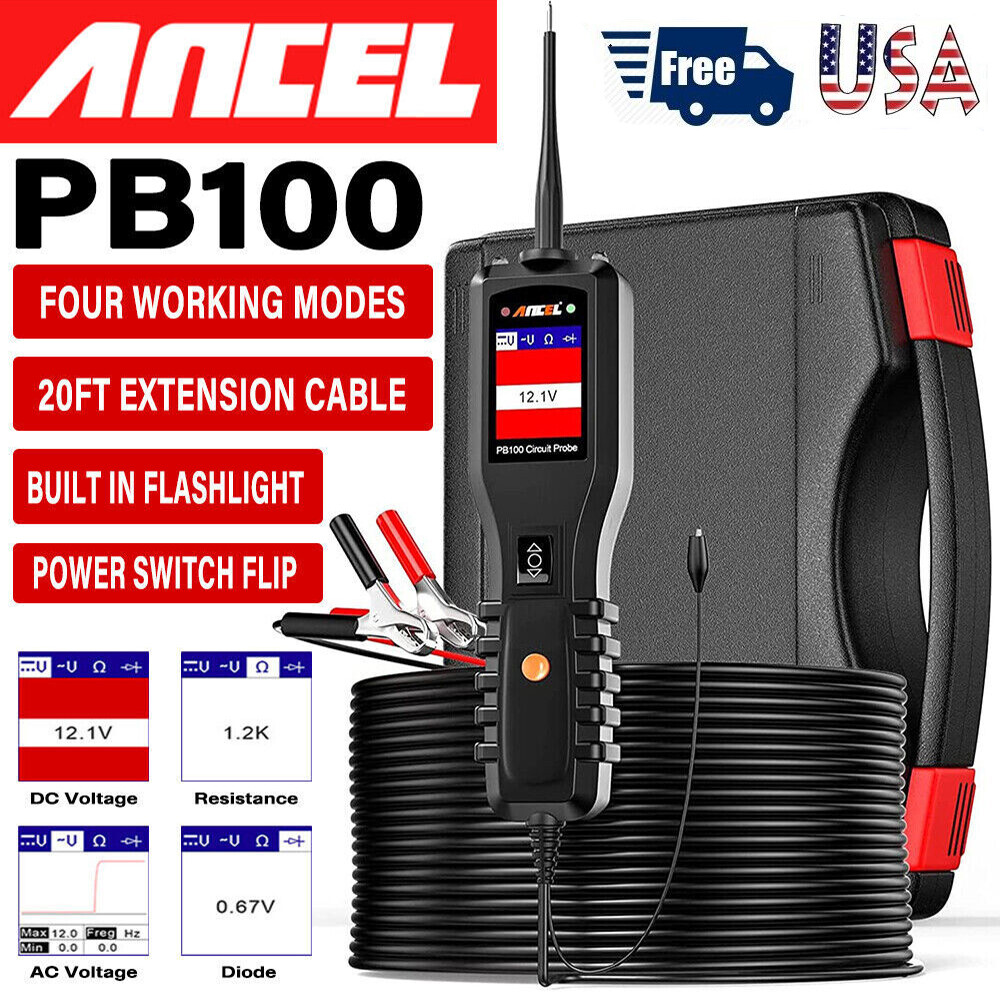 ANCEL PB100 Car Electrical Circuit Tester Powerscan AVOmeter Diagnostic Tool 12V