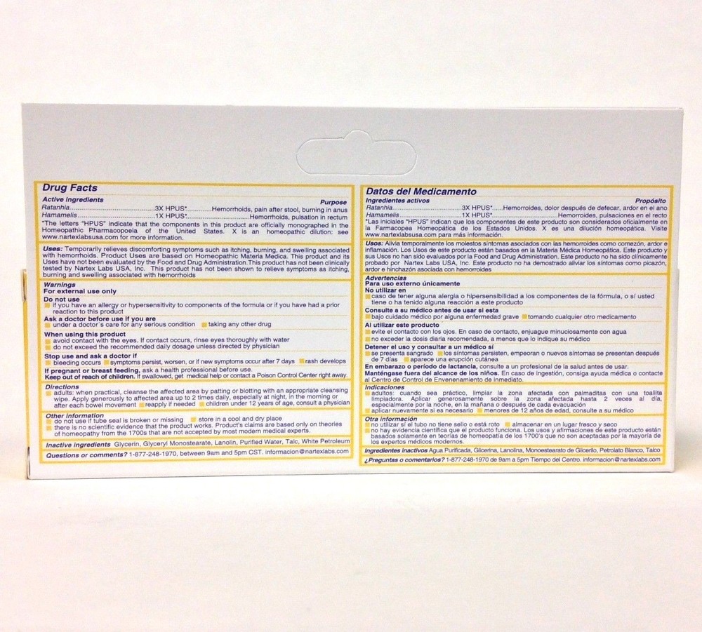 2 HOMEOPATHIC HEMORRHOIDEX OINTMENT 1.0 oz