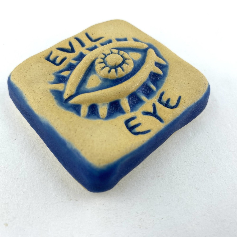 Evil Eye 2x2" Ceramic Art Tile by Gretchen Kramp