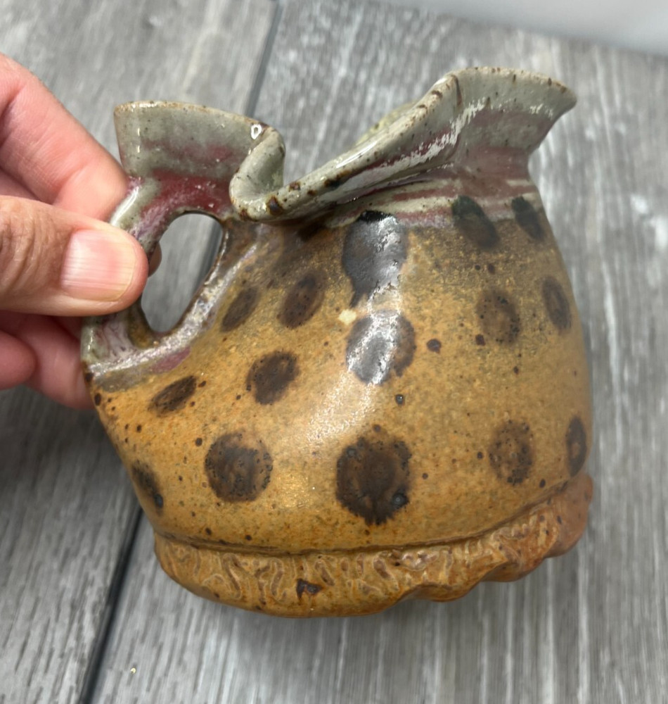 Lot/2 Art Pottery Creamer & Small Pitcher