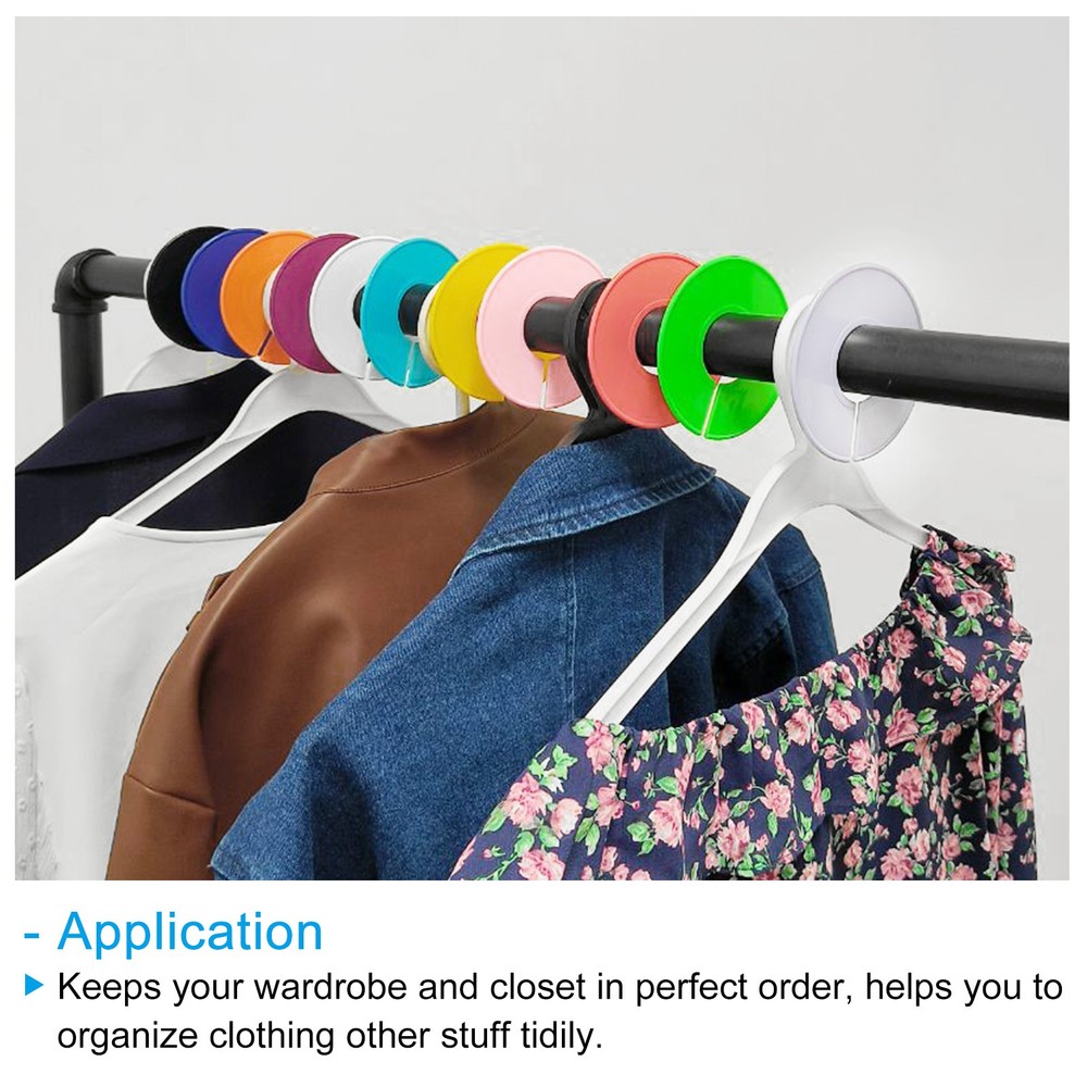 Divider clothes, 12 pcs labels round sorting separator, orange