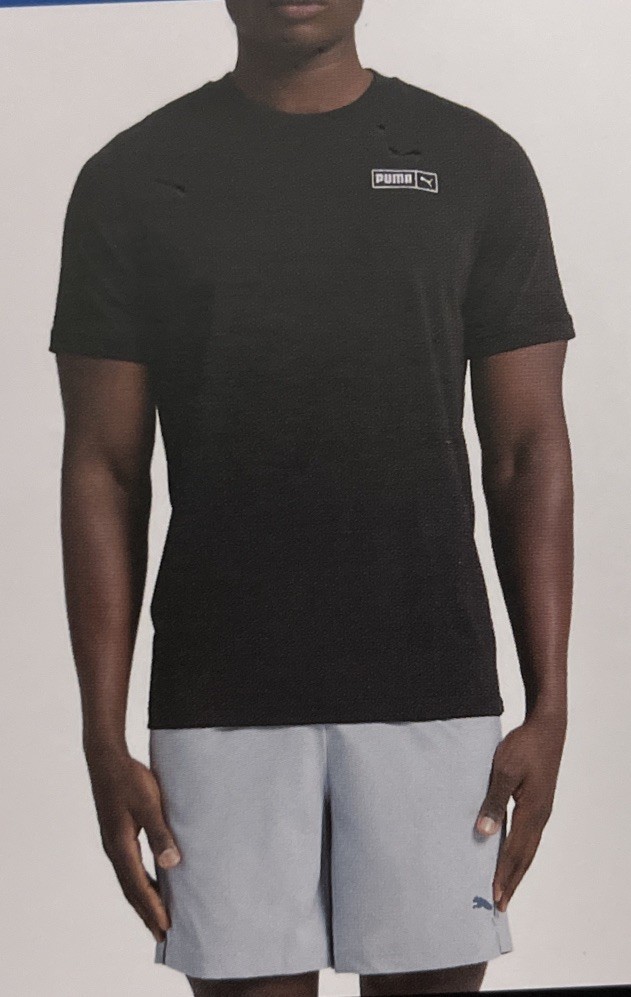 PUMA SS LOGO TEE LARGE BLACK