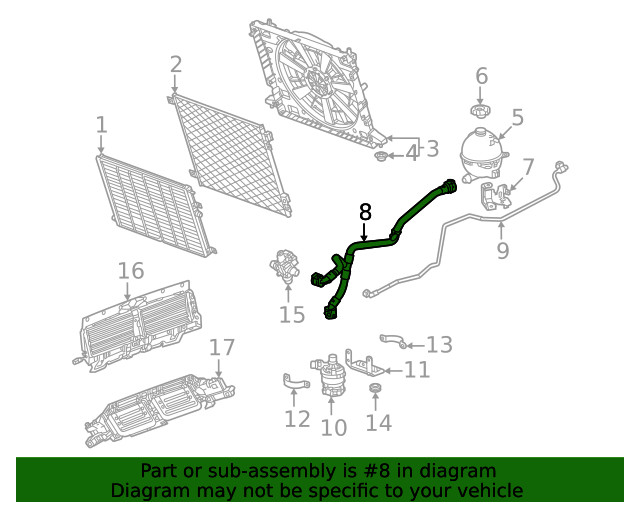 Genuine GM Overflow Hose 86555306