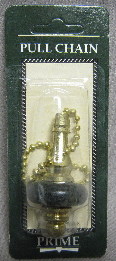 Brass and Green Marble Fan Pull