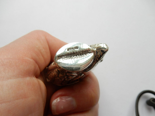 Sterling Silver Garnet Devil Satan Vesta Match Safe