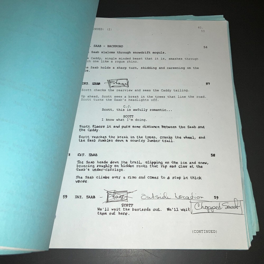 BLACK CADILLAC (12/10/01) Numbered Shooting Draft + Notes + Schedule + COA!
