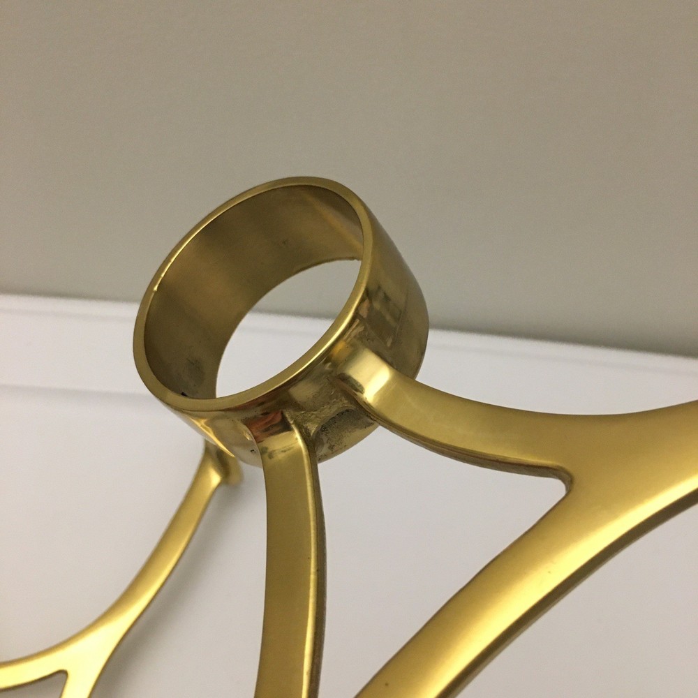Solid Brass Bar Foot Rail Brackets SET OF 2