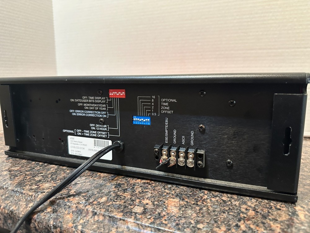 ESE-996U "6-Digit Timecode Reader.Broadcast Studio Digital Clock