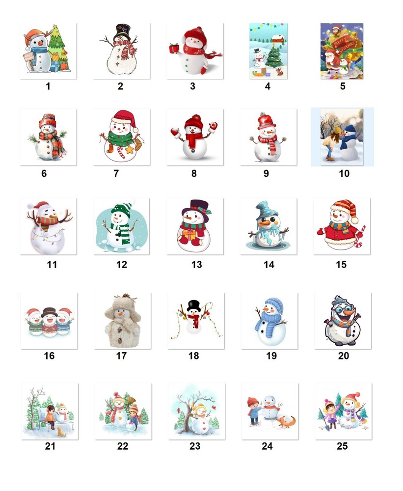 Personalized Address Labels Christmas Winter Snowman (FA 39)