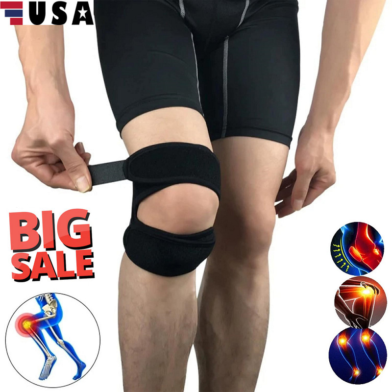 Adjustable Knee Support Double Strap Stabilizer Patella Tendon Arthritis Brace