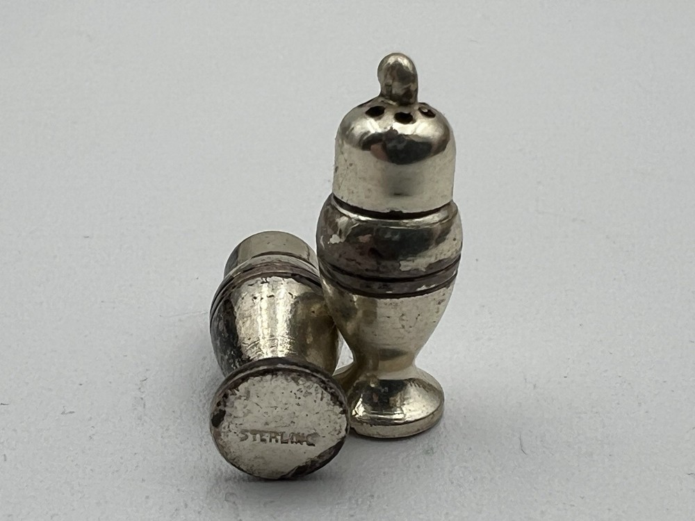 Antique Edwardian Sterling Silver Married Miniature Tea Set