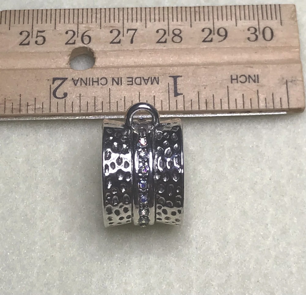 One Large Bail in Antique Silver tone Rhinestone￼ Design