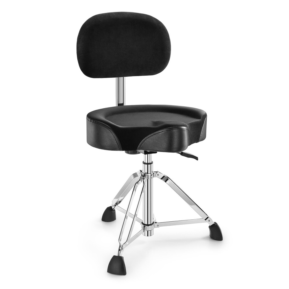 Donner Drum Throne With Backrest Motorcycle Style Stable Height Adjustable Stool