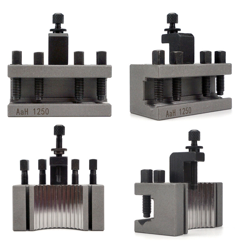 Multifix Tools 40 Position Mini Lathe Quick Change Tool Post Set with 4 Holders