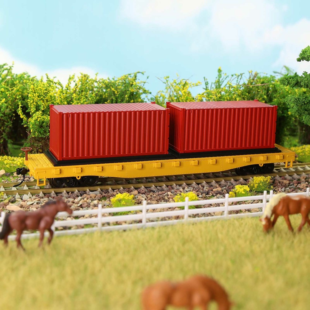 8pcs Different Colored HO Scale 1:87 20ft Blank Shipping Container Cargo Box